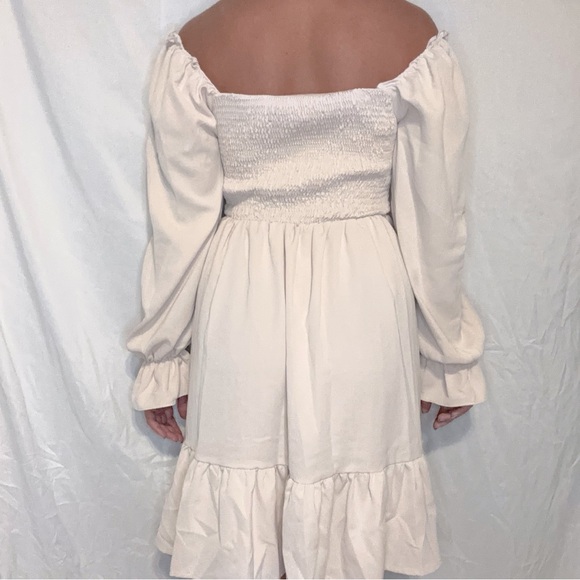 Boho cream midi dress. - Picture 6 of 6